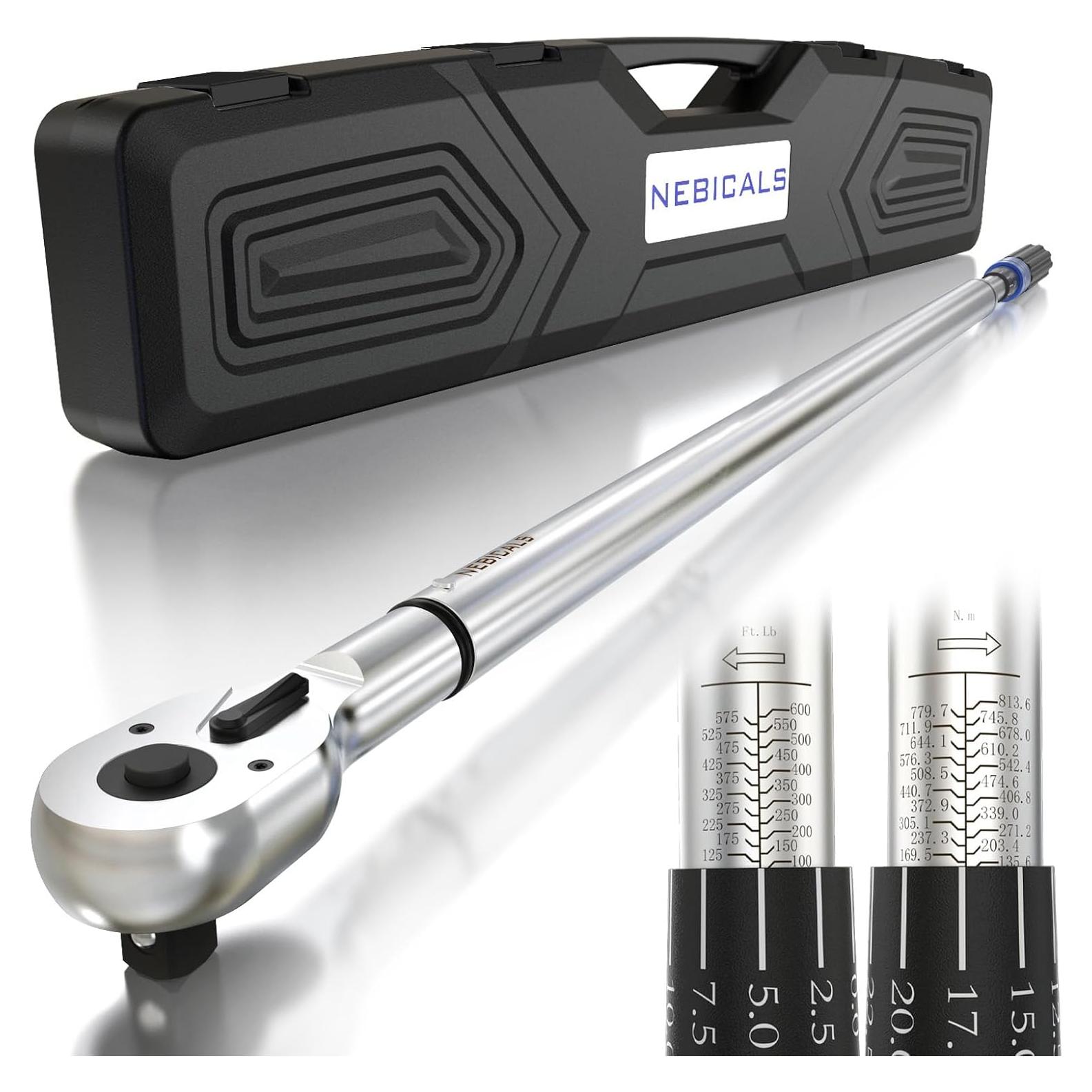 Llave de Torque 3/4'' NEBICALS 100-600 lb-pie 812.9 NM