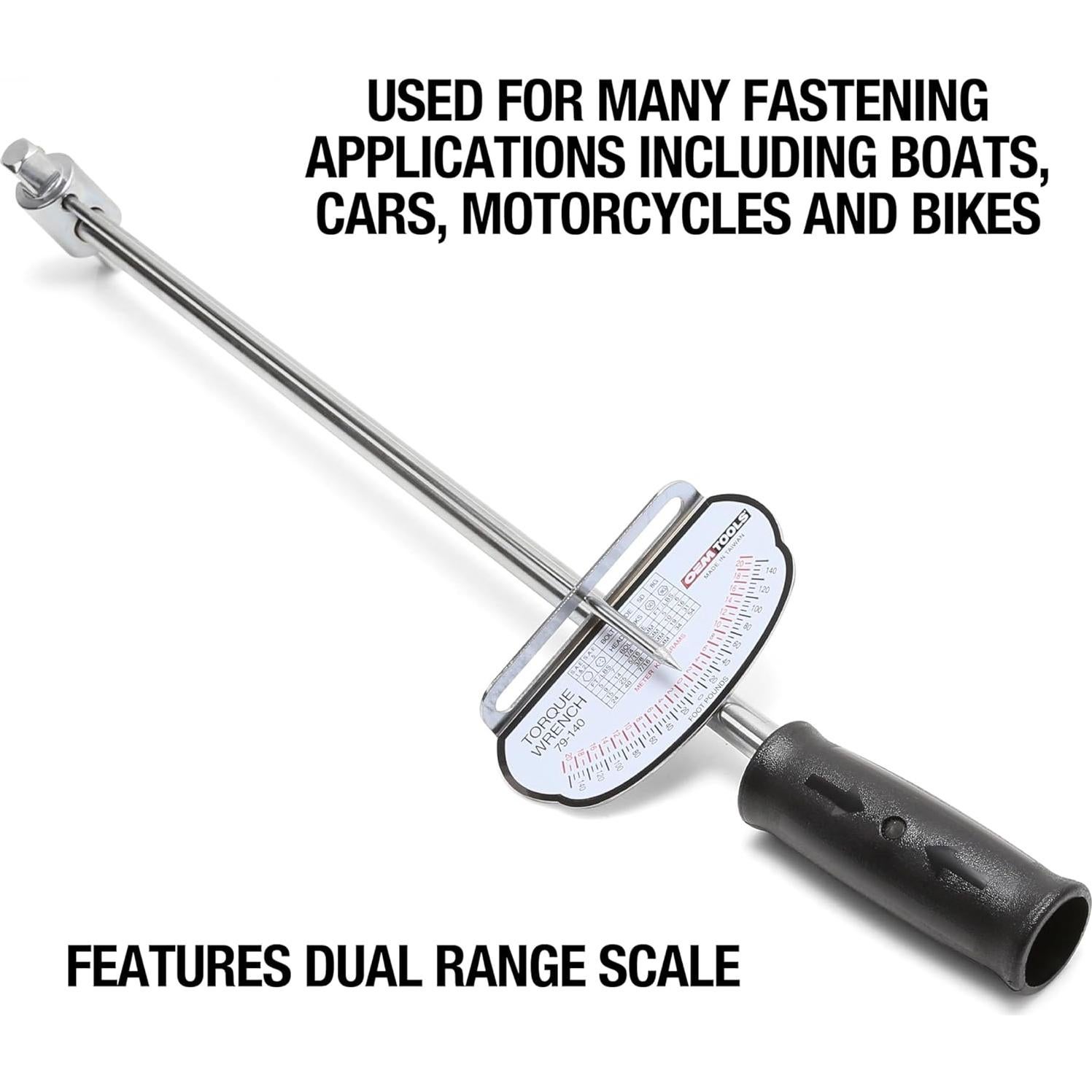 Llave de Torque OEMTOOLS 79-140 1/2" Estilo Viga 0-203.4 Nm