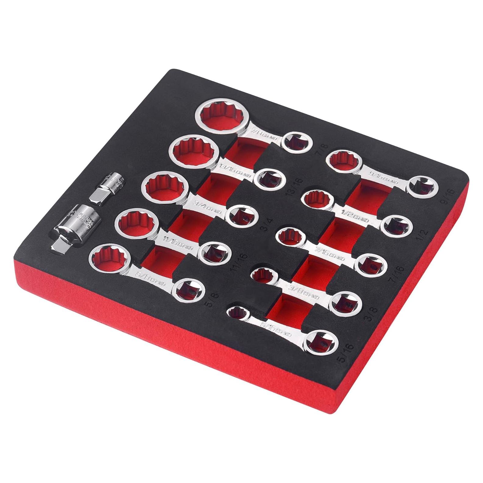 Juego de Adaptadores de Par SAE WINTOWIN 12 Piezas 3/8"