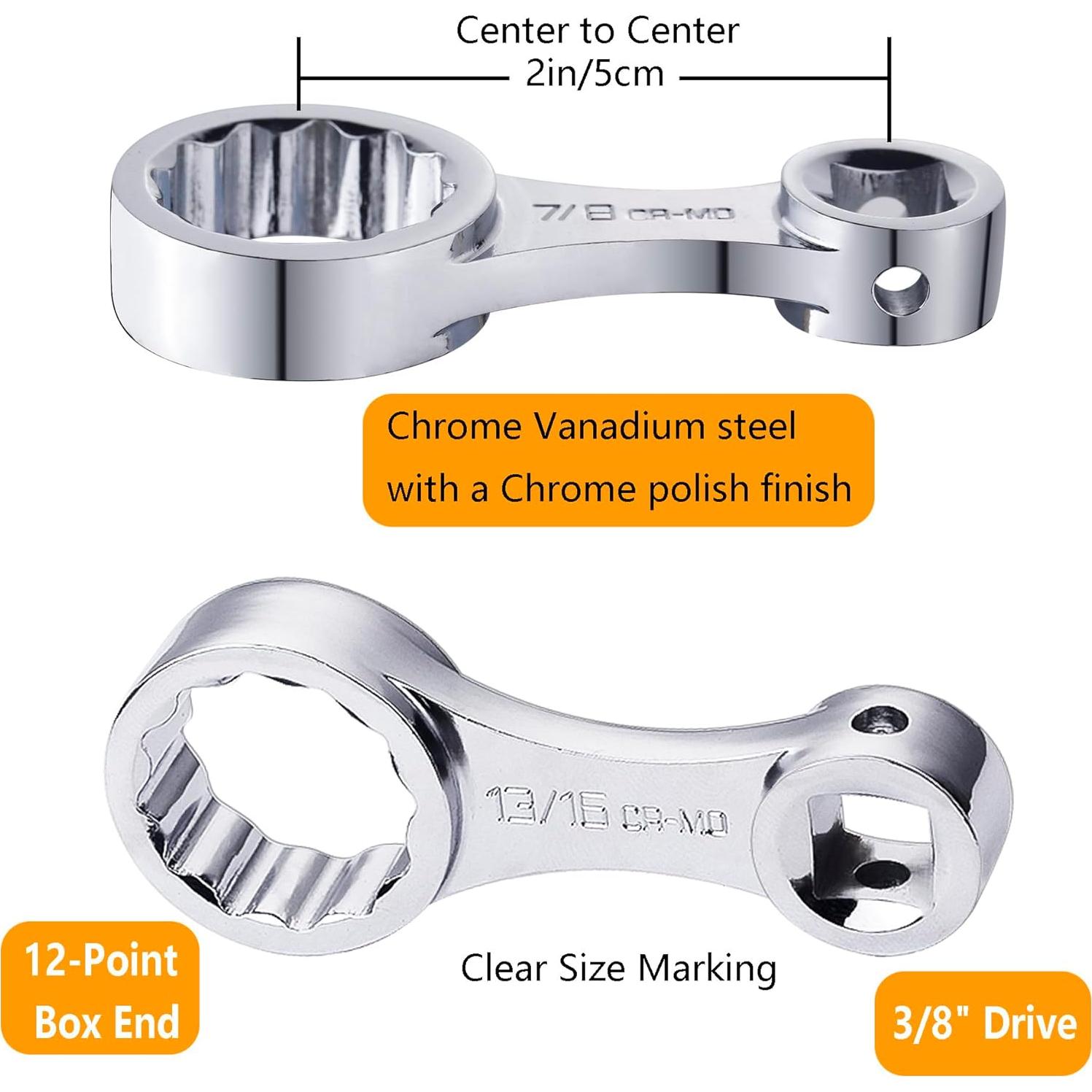 Juego de Adaptadores de Par SAE WINTOWIN 12 Piezas 3/8"