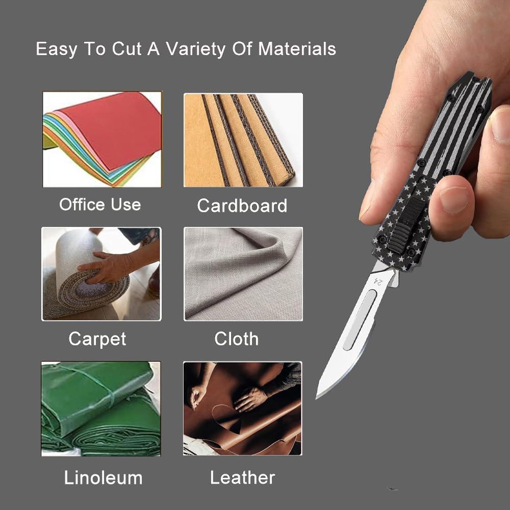 Cuchillo Utilitario Retráctil Caressolove CH2504-3 con 10 Cuchillas