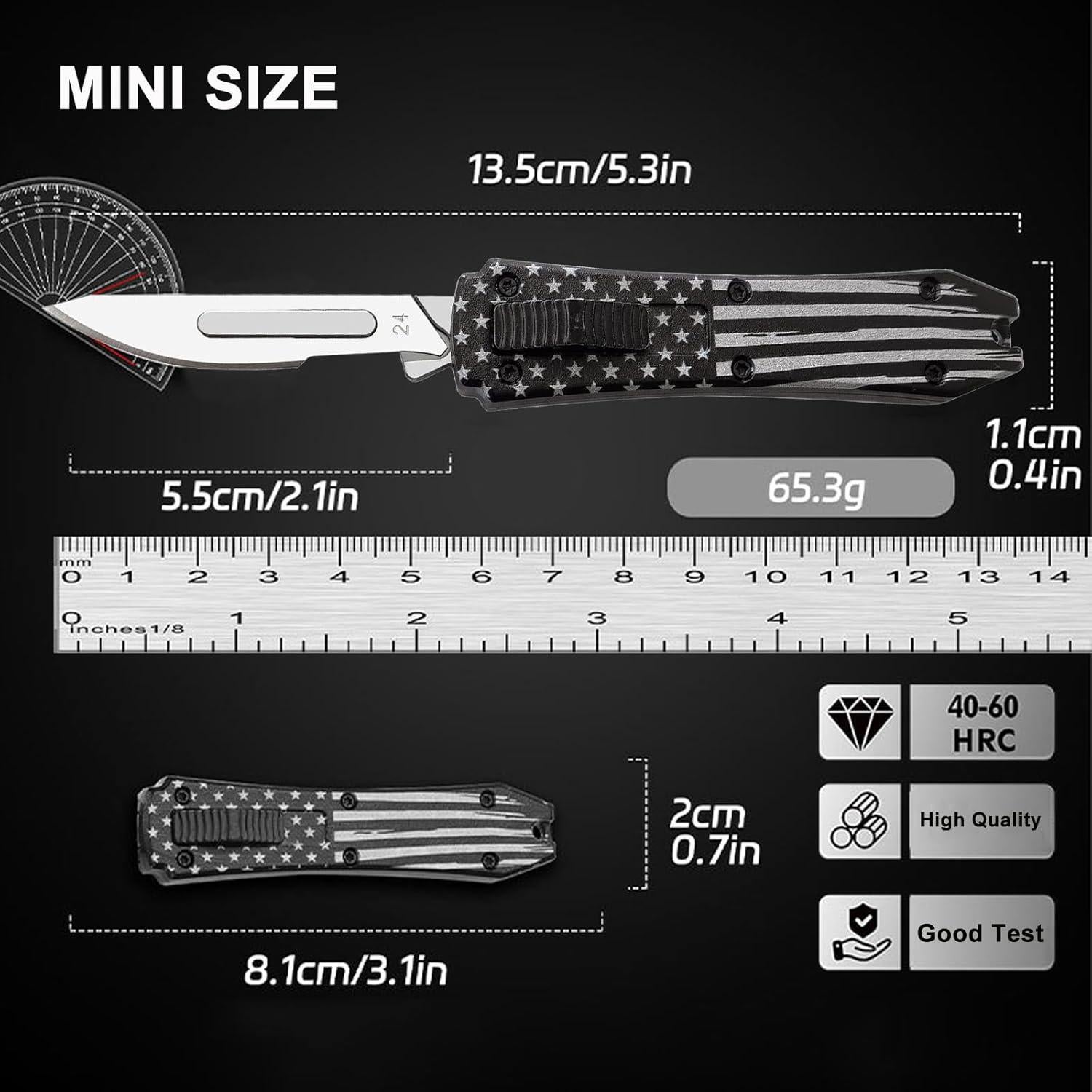 Cuchillo Utilitario Retráctil Caressolove CH2504-3 con 10 Cuchillas