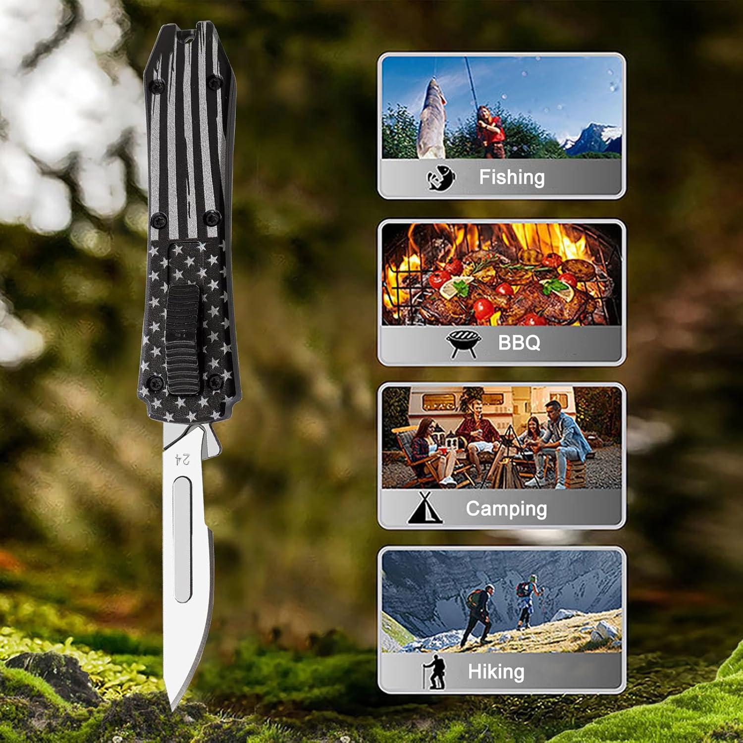 Cuchillo Utilitario Retráctil Caressolove CH2504-3 con 10 Cuchillas