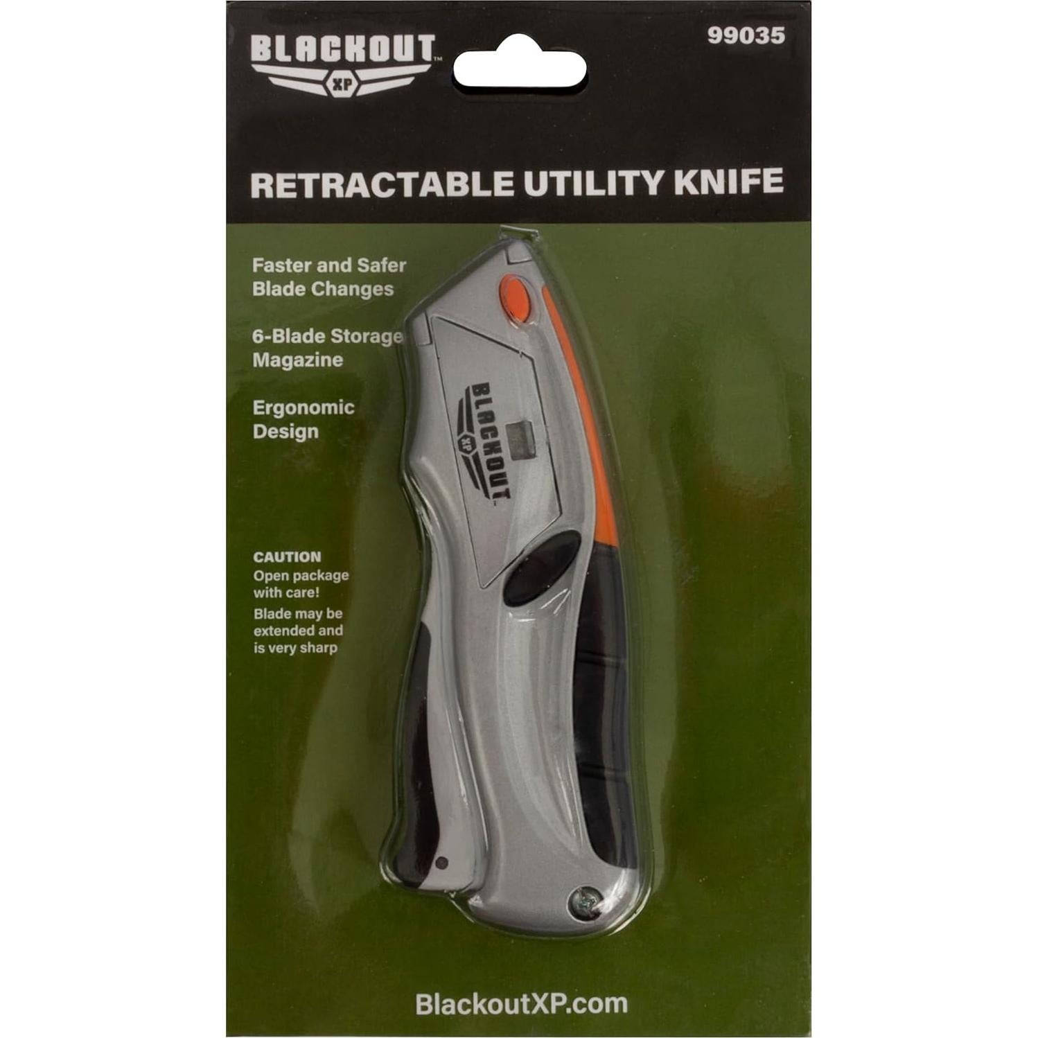 Cuchillo Utility Retráctil Blackout XP con 6 Cuchillas