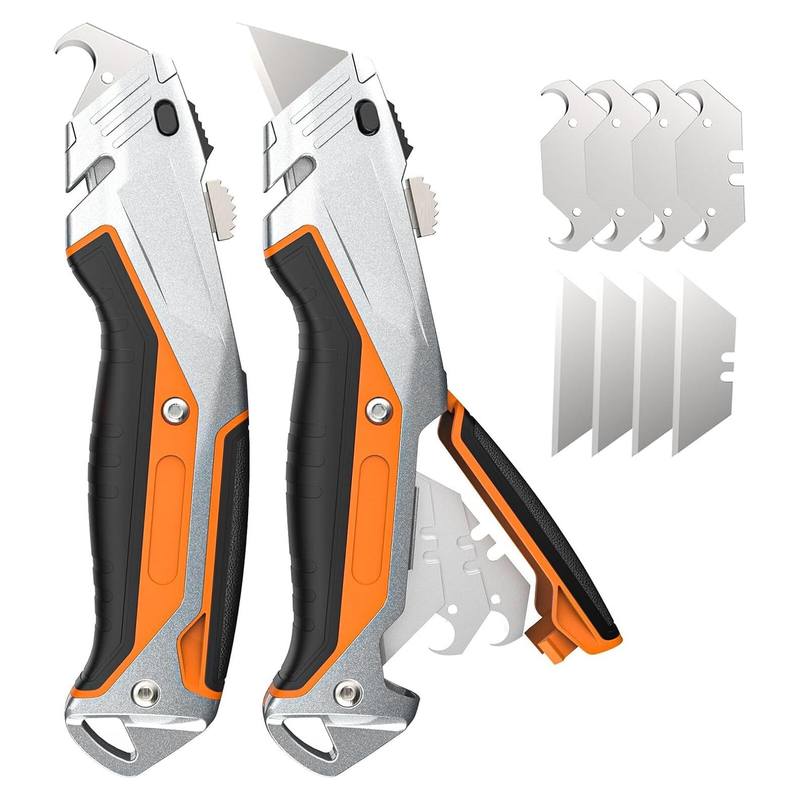 Cuchillo Utilitario Retráctil Bilivein - Paquete de 2 - Aluminio