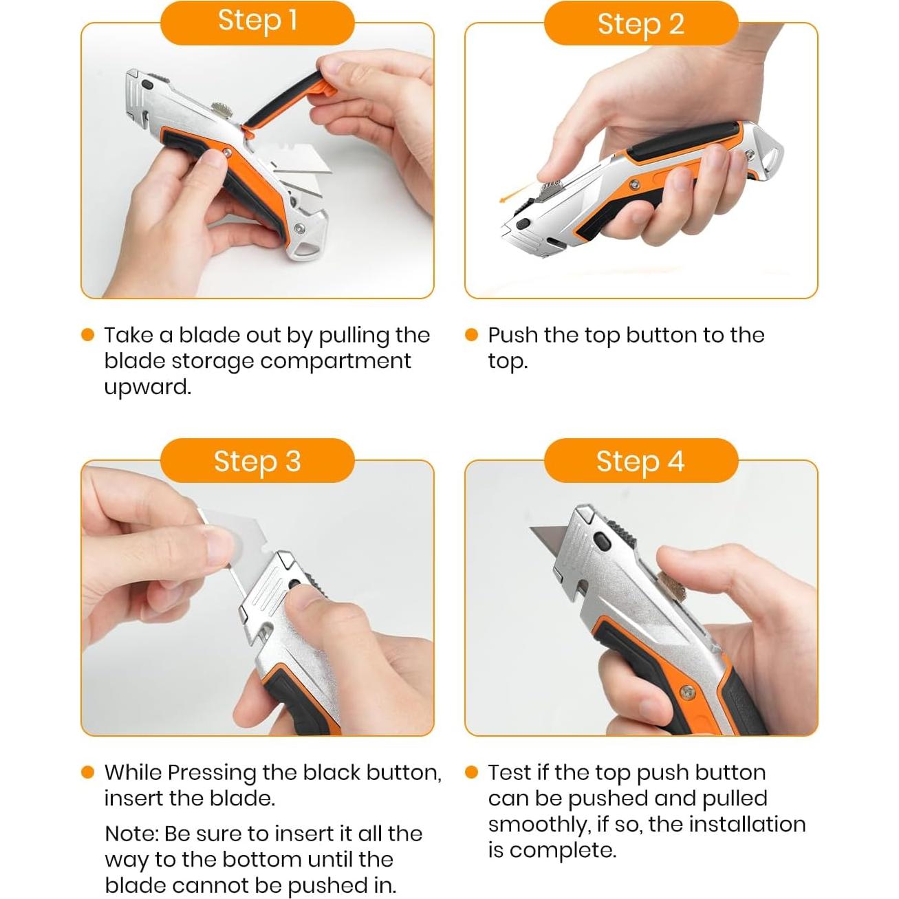 Cuchillo Utilitario Retráctil Bilivein - Paquete de 2 - Aluminio