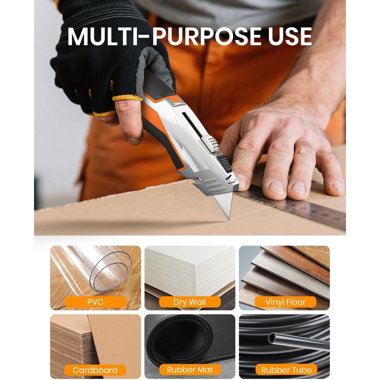 Cuchillo Utilitario Retráctil Bilivein - Paquete de 2 - Aluminio