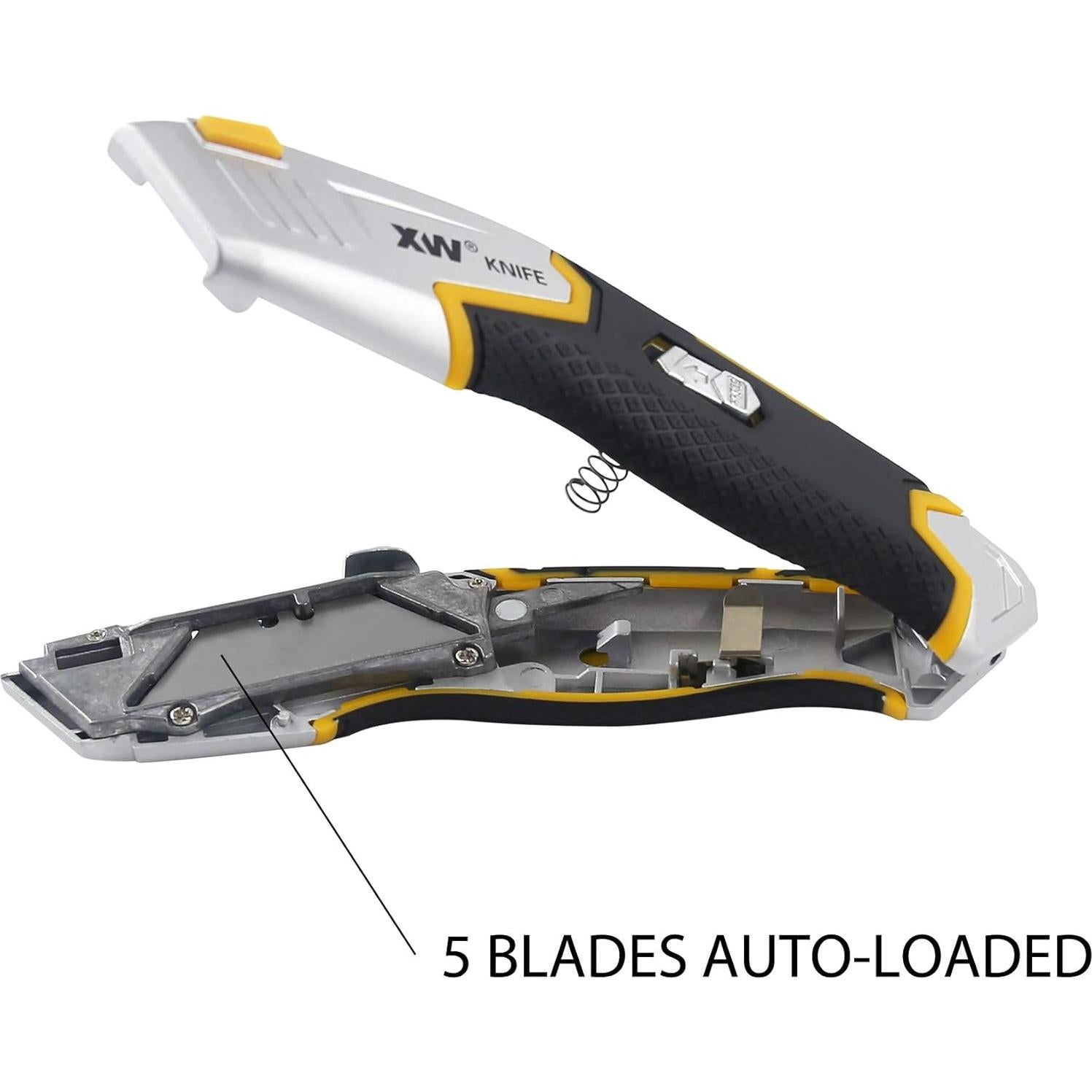 Cuchillo Utility Automático XW con 5 Cuchillas y 10 de Regalo