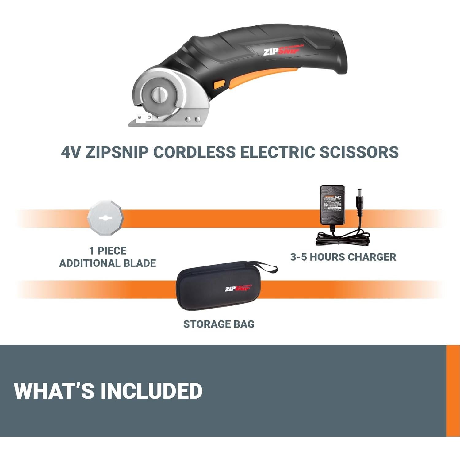 Tijeras eléctricas inalámbricas Worx Zipsnip 4V con 2 cuchillas