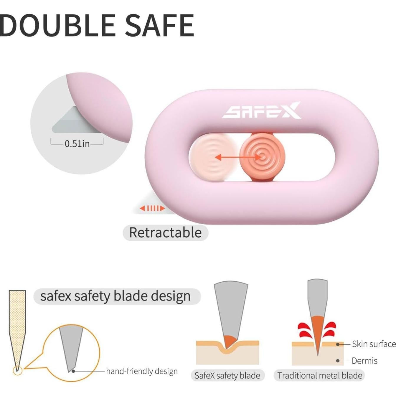 Cortador de Cajas Retráctil DOOOYU Cerámica Rosa 12mm