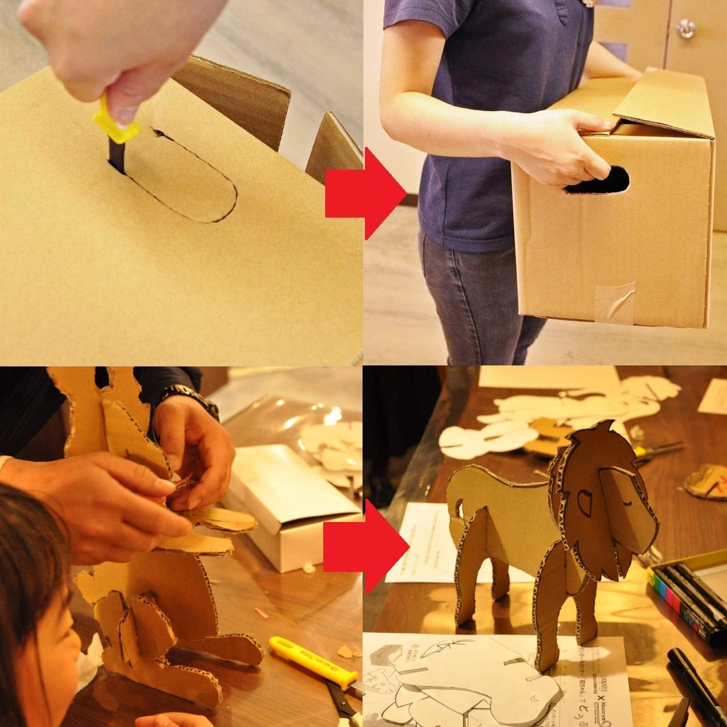 Cortador de Cartón Corrugado CANARY 19 cm - 2 Pcs Amarillo