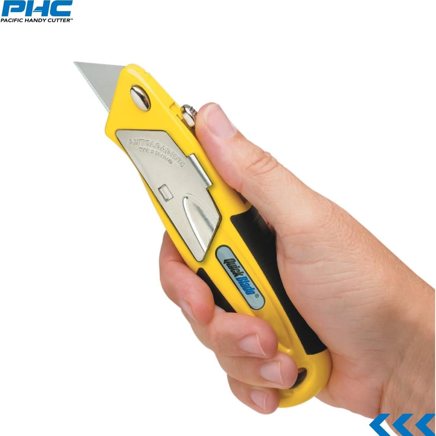 Cuchillo Utility Autocargable Pacific Handy Cutter QBA375 Amarillo