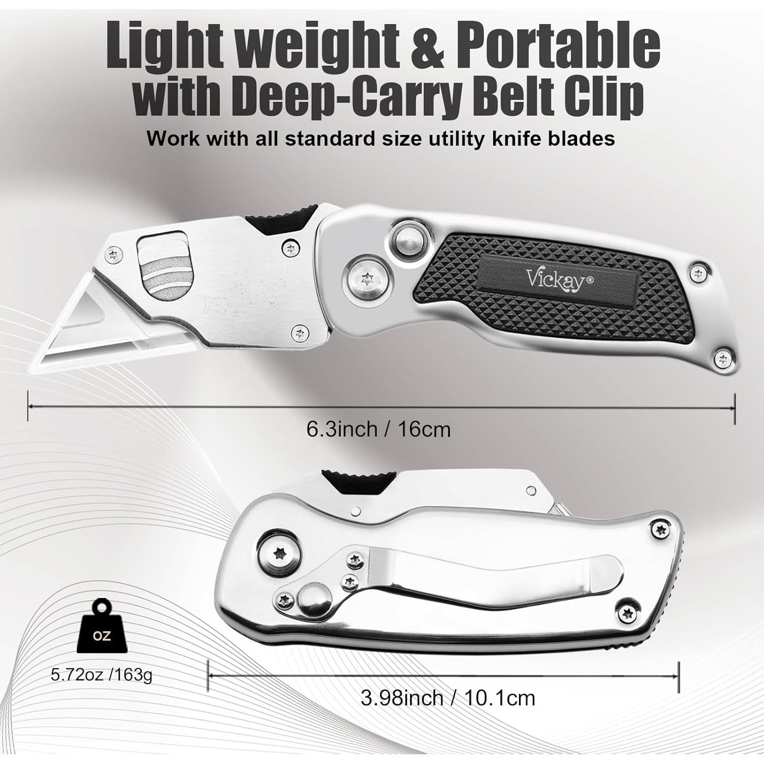 Cortador de Cajas Vickay Utility Plegable Acero Inoxidable 16cm