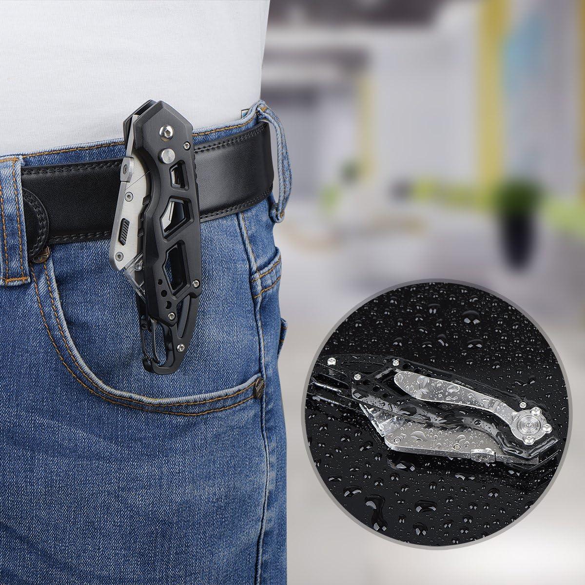 Cuchillo Cortador de Cajas Tingtio Plegable con 13 Cuchillas SK5