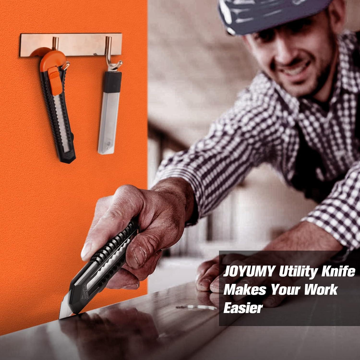 Cortador de Cajas Retráctil JOYUMY 3 Piezas con 10 Cuchillas