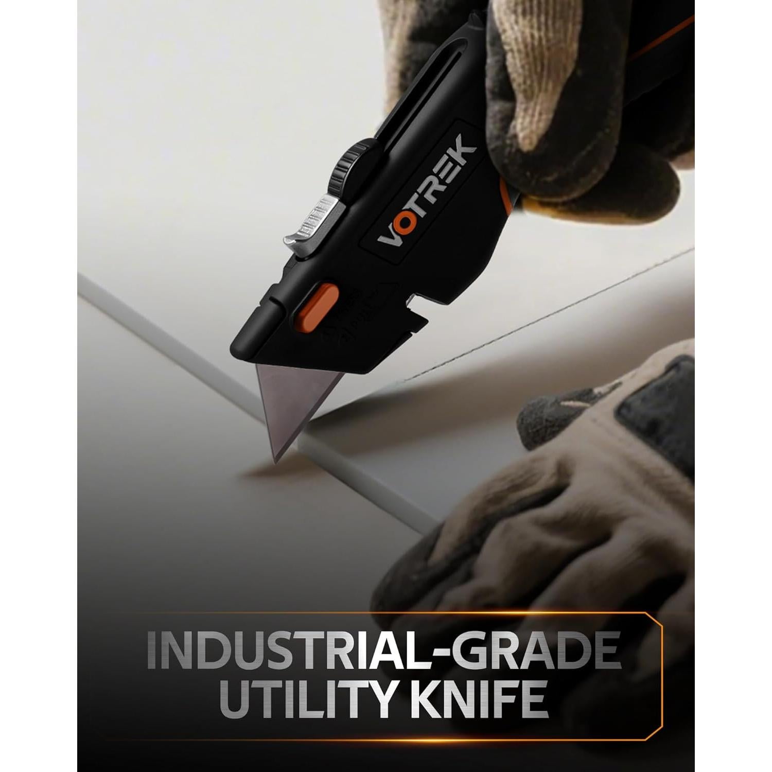 Cuchillo Utilitario VOTREK 2-en-1 Retráctil con Cuchillas