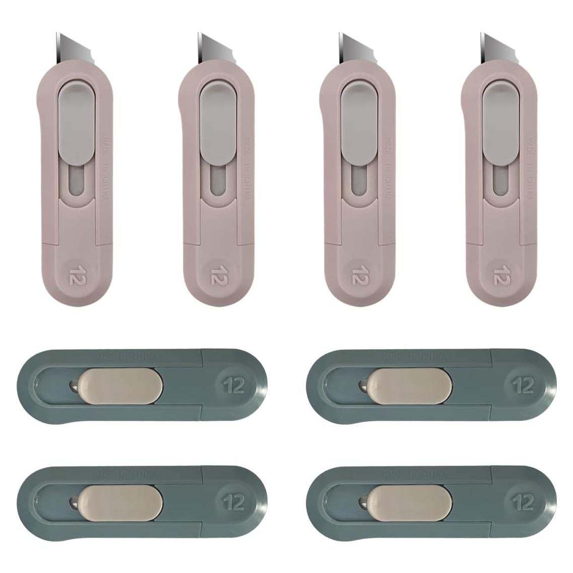 8 Cortadores Retráctiles de Cajas Zhuohai - Mini Abridores de Cartas