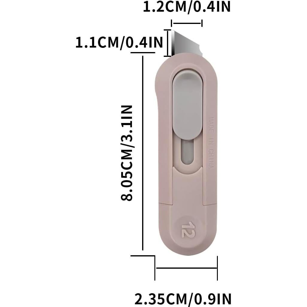8 Cortadores Retráctiles de Cajas Zhuohai - Mini Abridores de Cartas