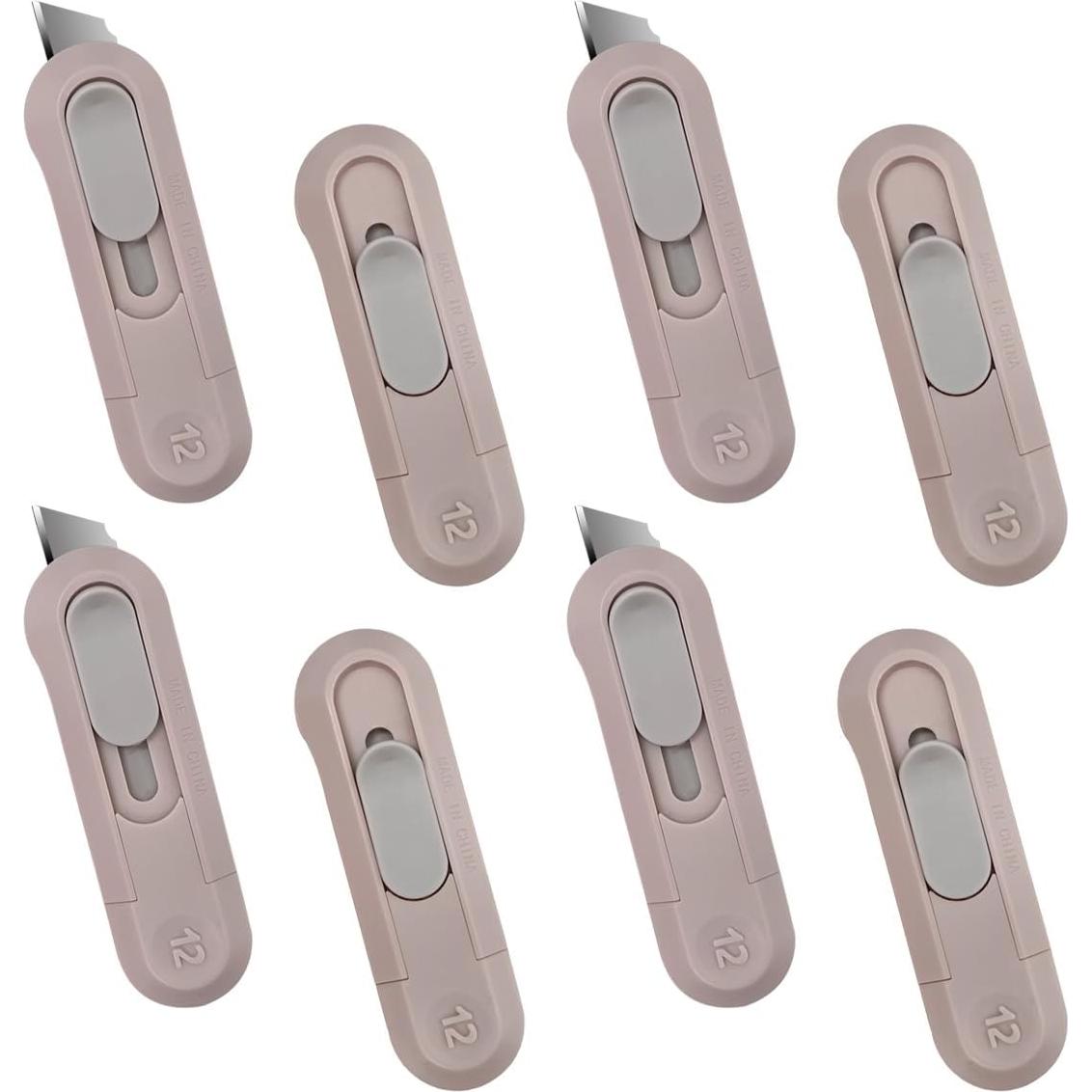 8 Cortadores Retráctiles de Cajas Zhuohai - Mini Abridores de Cartas