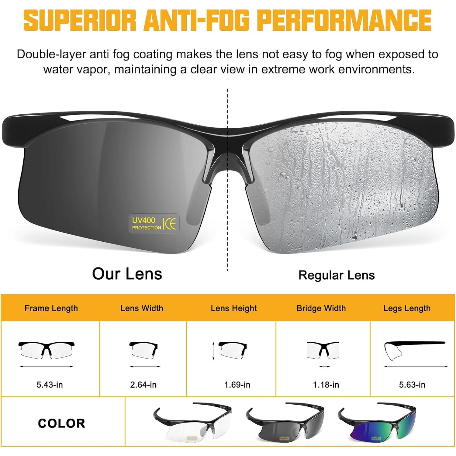 Paquete de 12 Gafas de Seguridad Antivaho OXG - Protección UV400