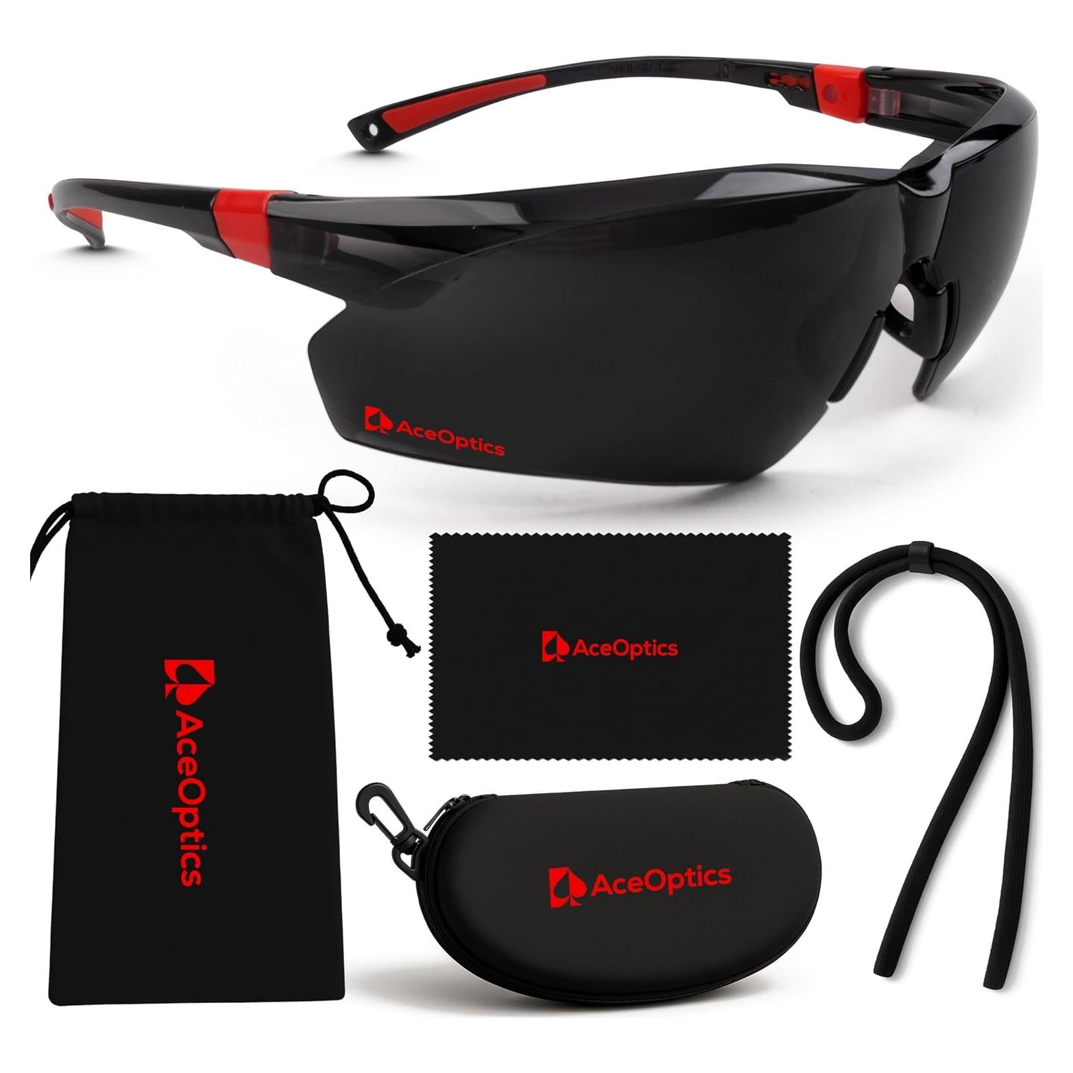 Gafas de Seguridad AceOptics Z87.1 Anti-Niebla UV Lentes Tintados