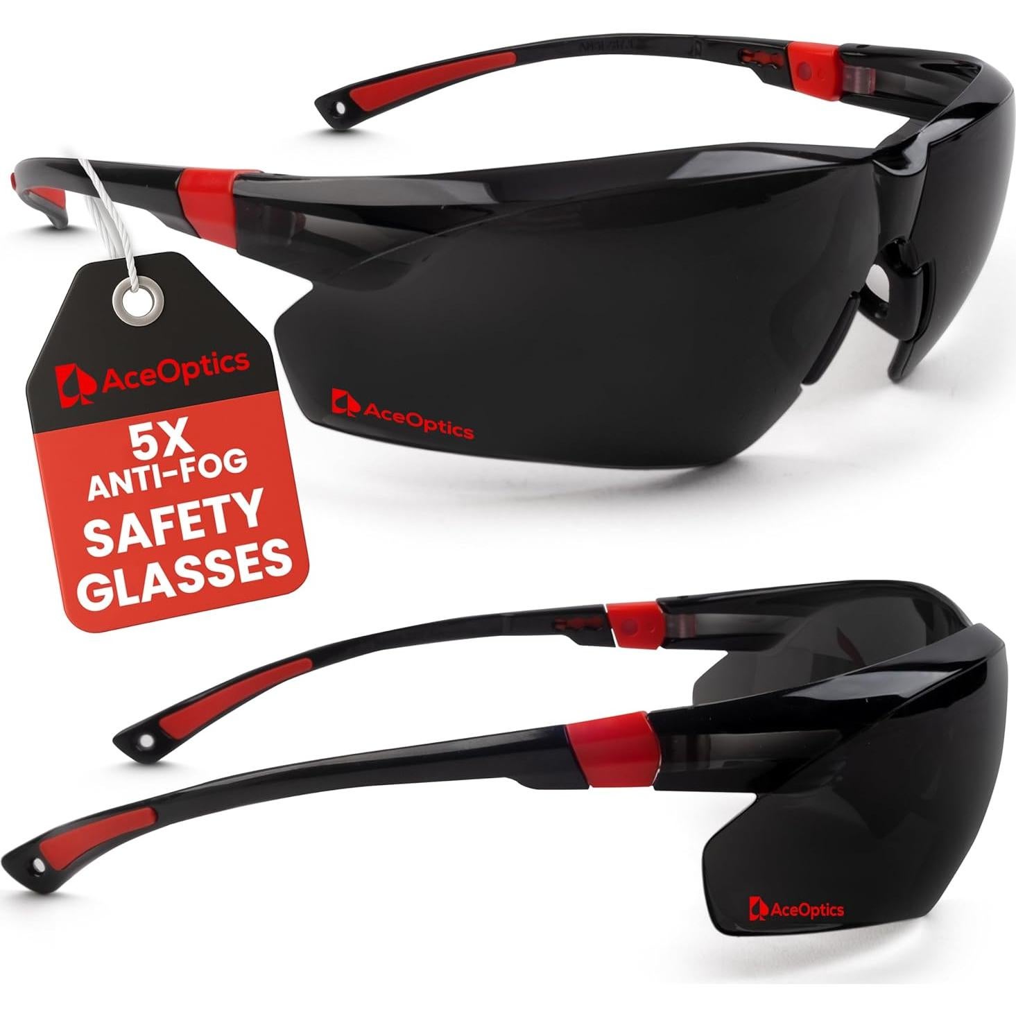 Gafas de Seguridad AceOptics Z87.1 Anti-Niebla UV Lentes Tintados
