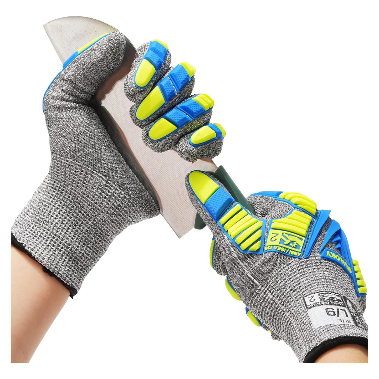 Guantes de Trabajo Cortantes GRALOKY A7 TPR Unisex Mediano