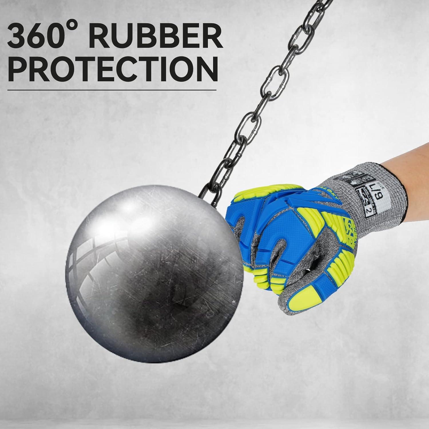 Guantes de Trabajo Cortantes GRALOKY A7 TPR Unisex Mediano