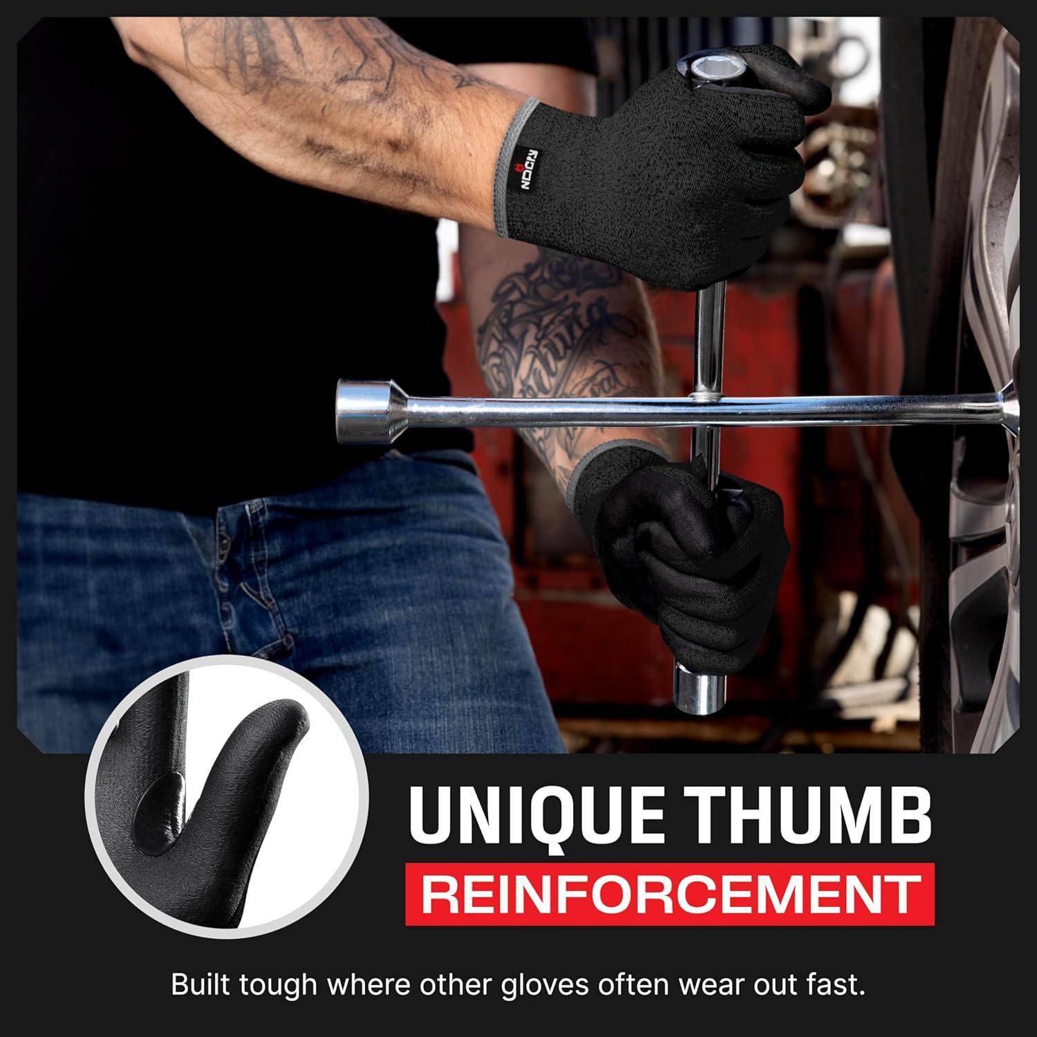 Guantes de trabajo NoCry resistentes a cortes nivel 5 - Mediano