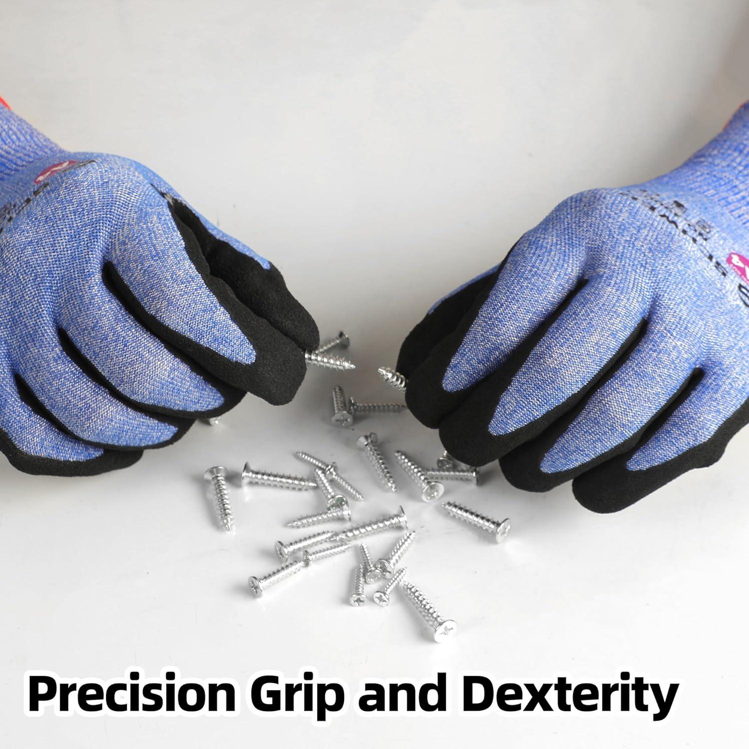 Guantes de Trabajo Schwer AR3900 A4 Anti Corte Azul S