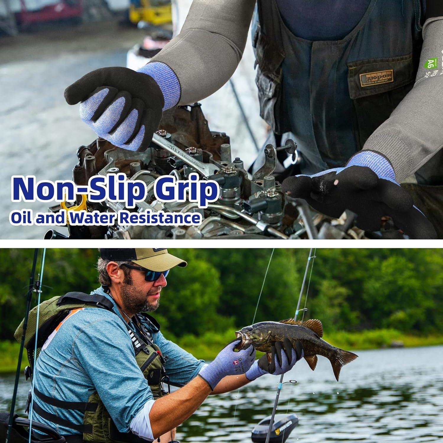 Guantes de Trabajo Schwer AR3900 A4 Anti Corte Azul S