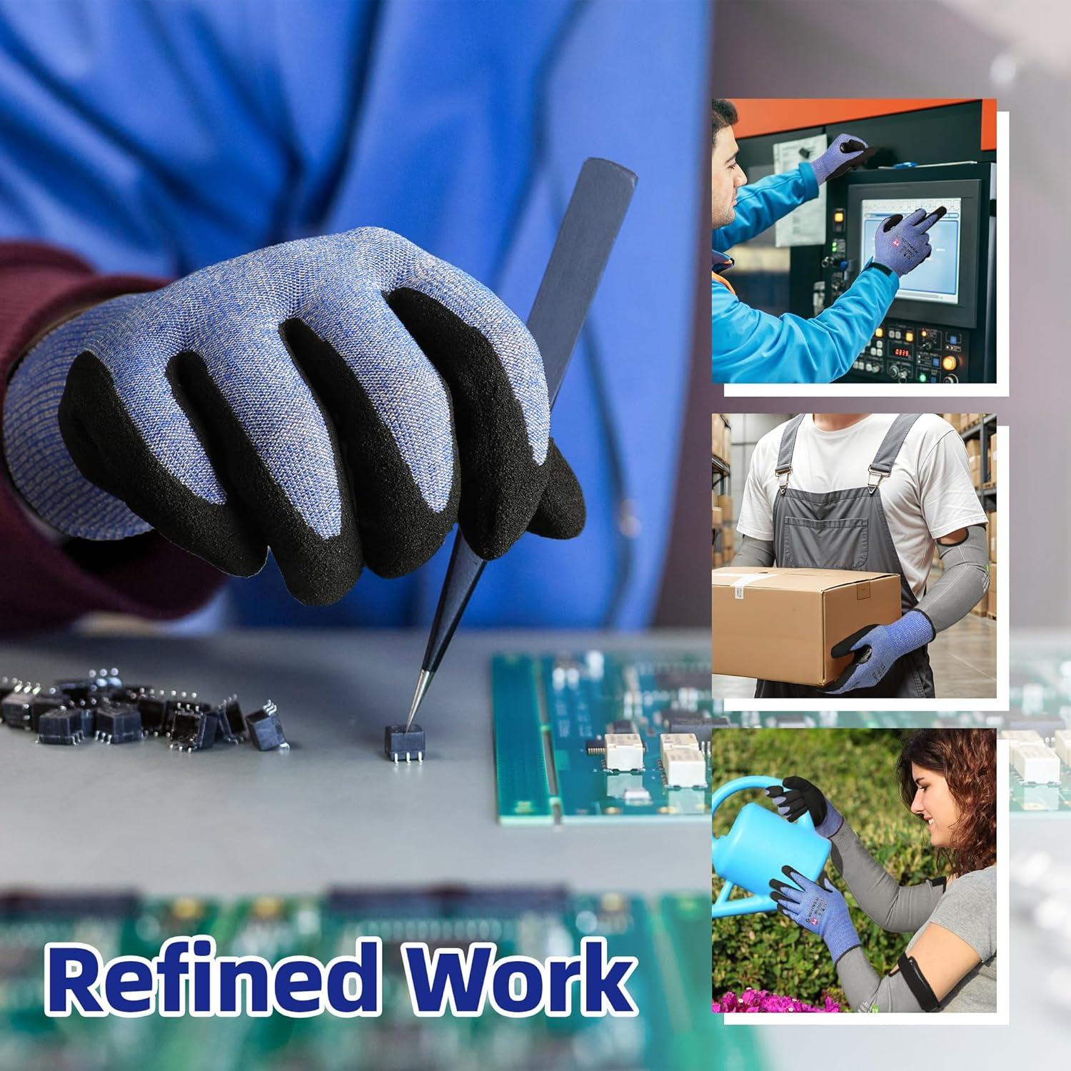 Guantes de Trabajo Schwer AR3900 A4 Anti Corte Azul S