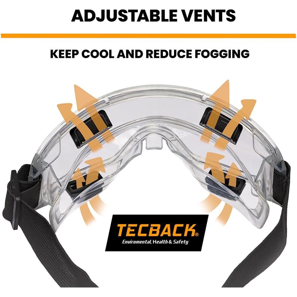 Gafas de Seguridad Anti-Niebla Tecback con Lentes Claras