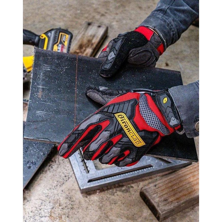 Guantes de Trabajo Ironclad Command Impact A5 Rojo - Talla M
