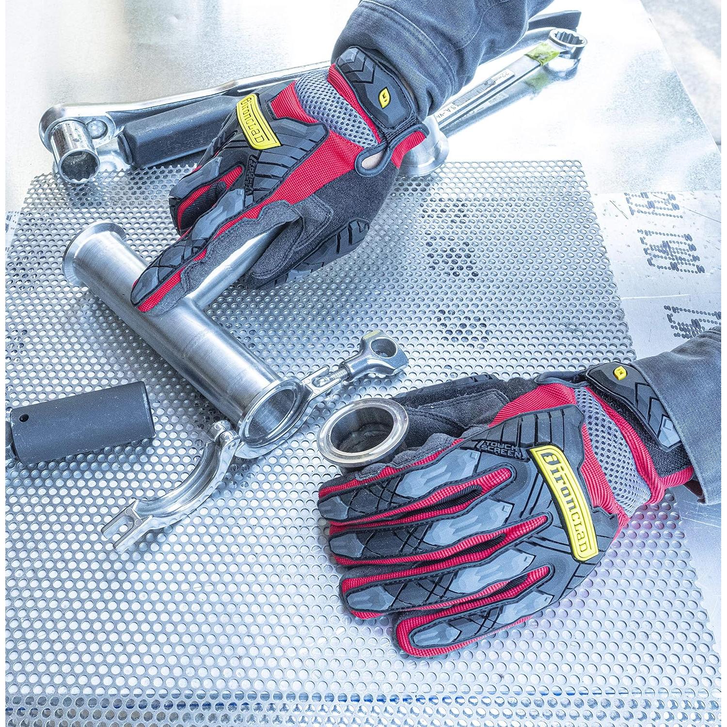 Guantes de Trabajo Ironclad Command Impact A5 Rojo - Talla M