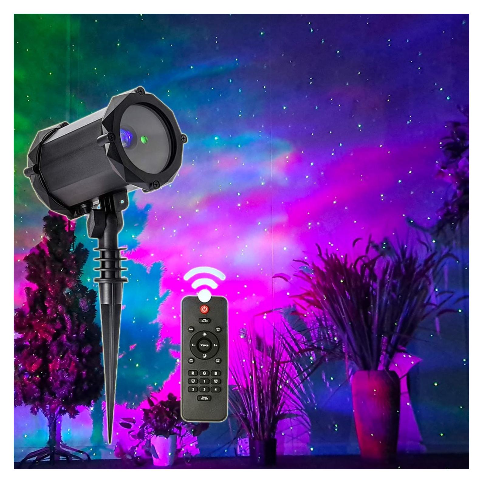 Luces LEDMALL Proyector Aurora para Jardín y Decoración