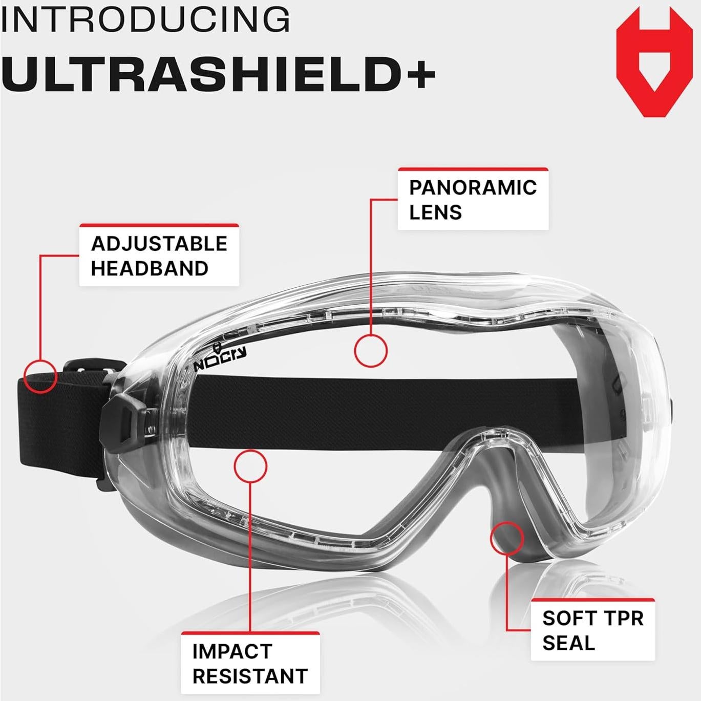 Gafas de Seguridad NoCry UltraShield+ Anti Niebla y Rayones