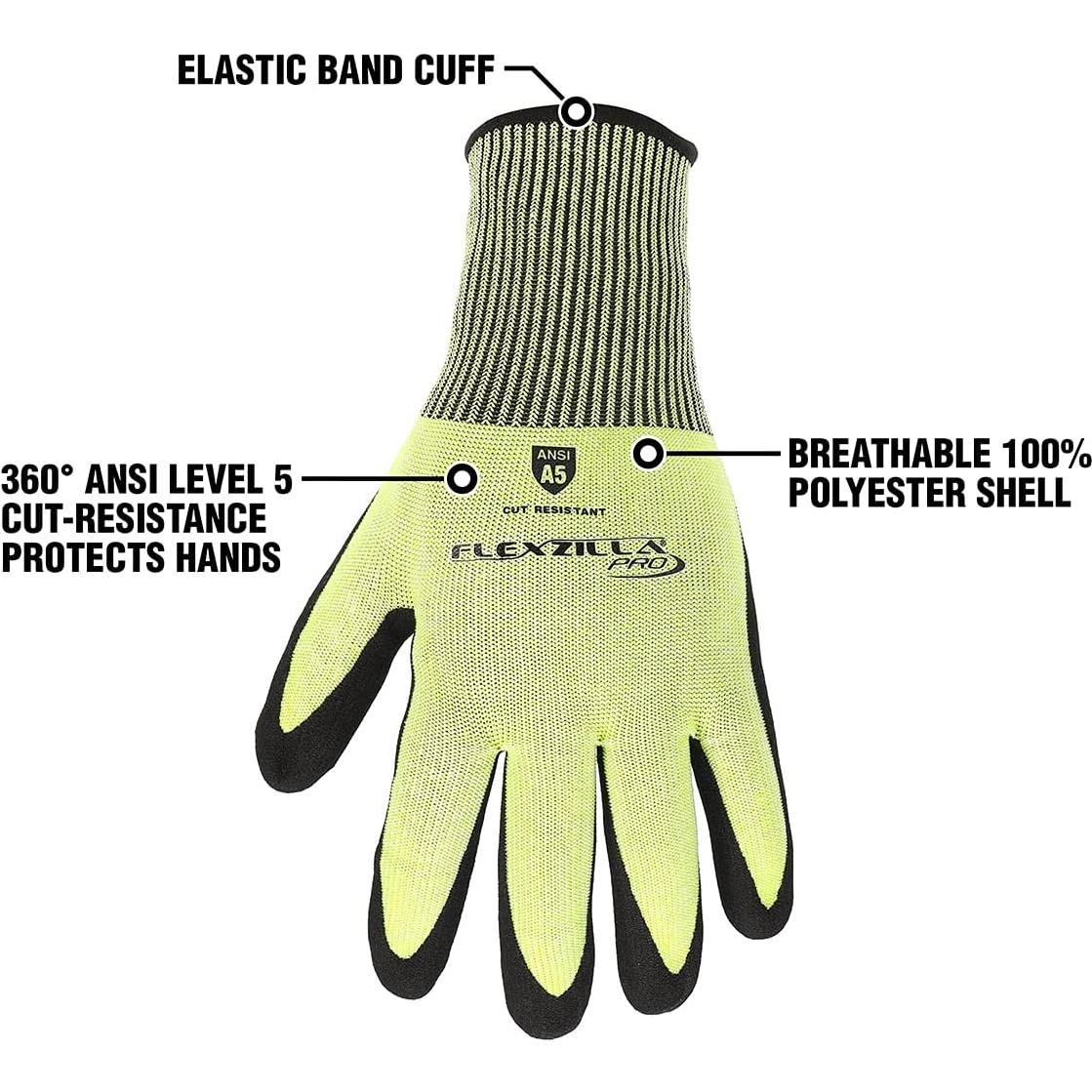 Guantes Flexzilla Pro GC160PL Resistentes a Cortes Nivel ANSI 5