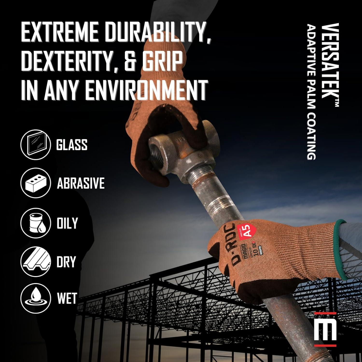 Guante de Trabajo MAGID D-ROC DXPG53 A5 VersaTek T5/XXS