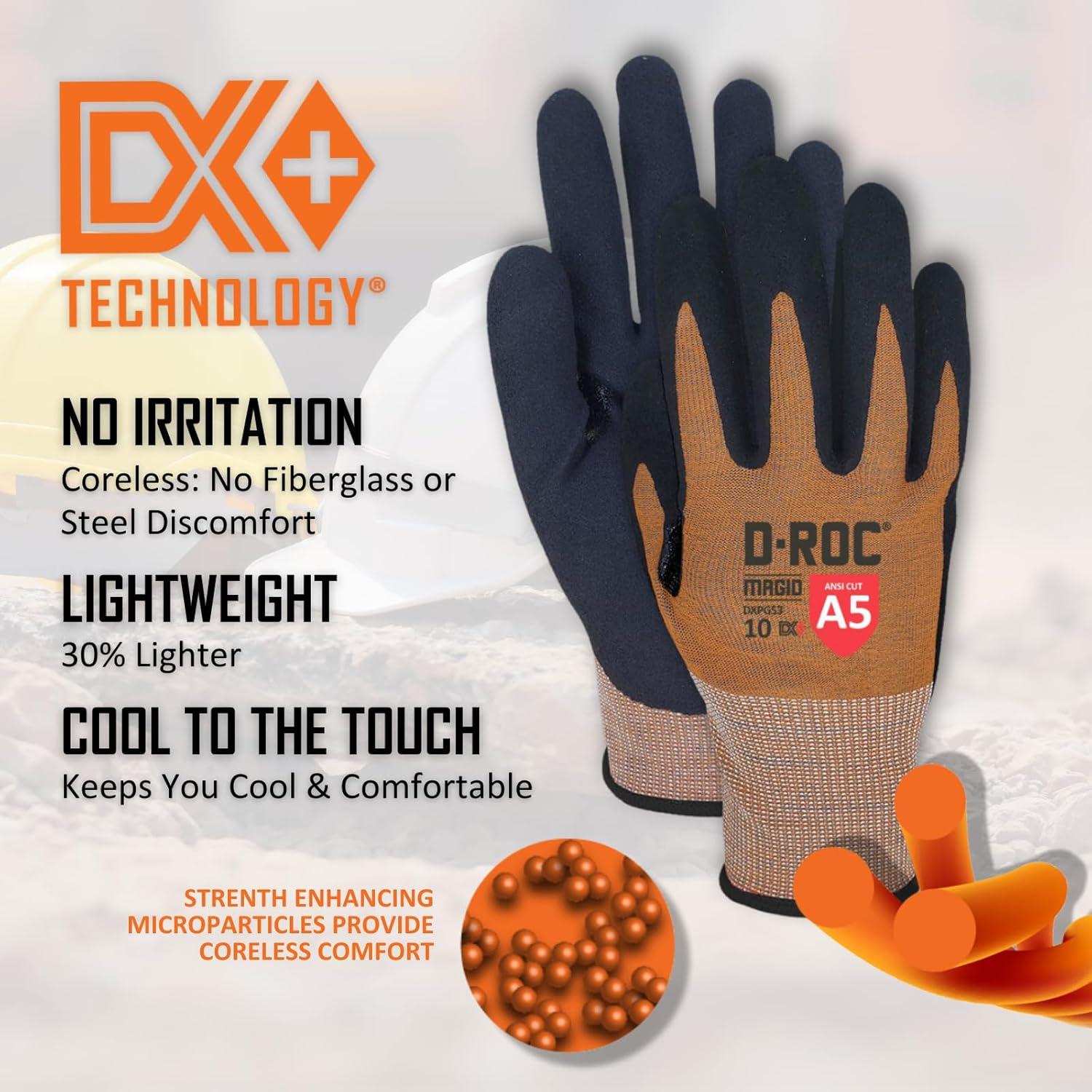 Guante de Trabajo MAGID D-ROC DXPG53 A5 VersaTek T5/XXS