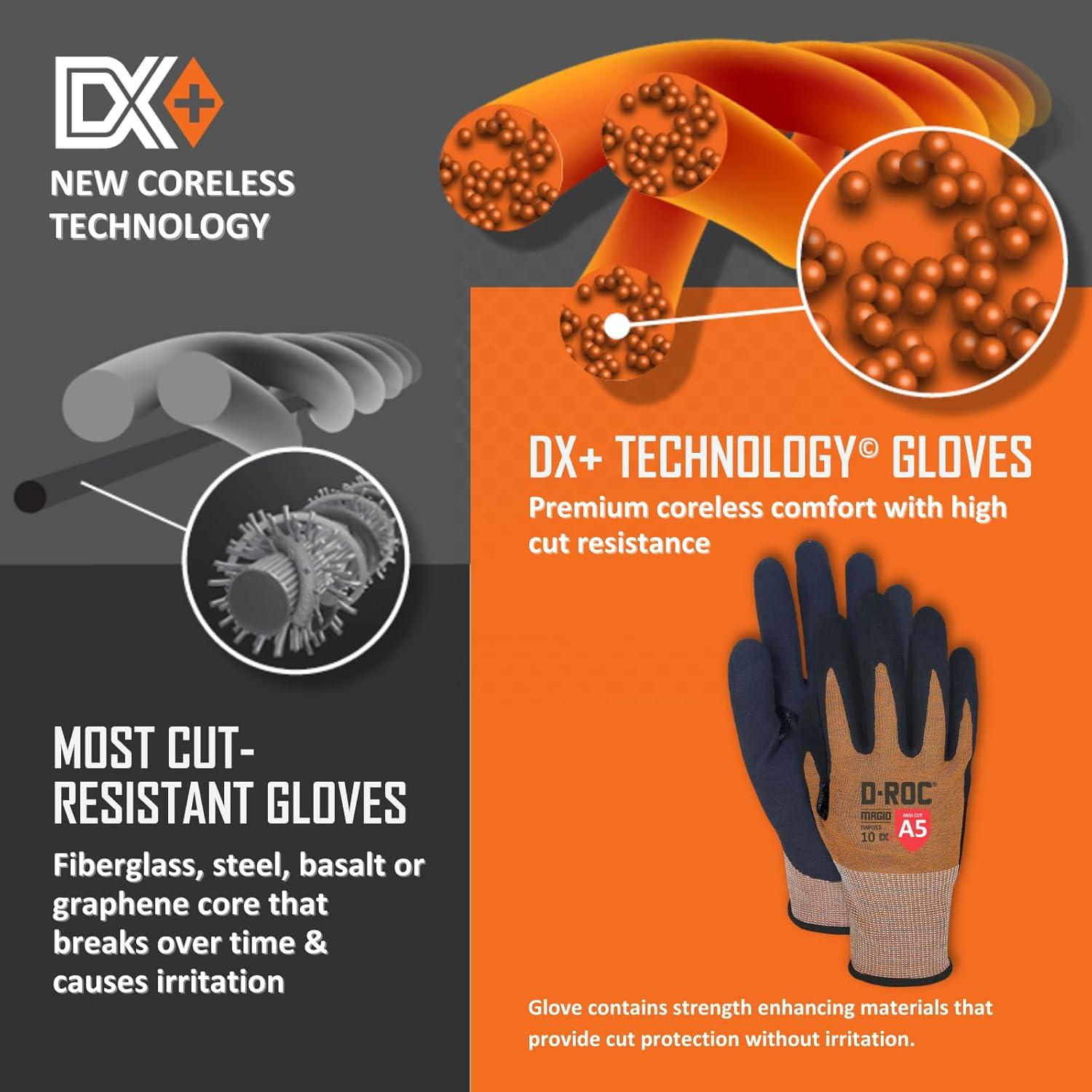 Guante de Trabajo MAGID D-ROC DXPG53 A5 VersaTek T5/XXS