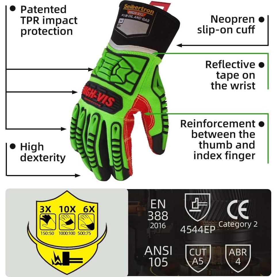 Guantes de seguridad Seibertron HDC5 XL Resistente a cortes