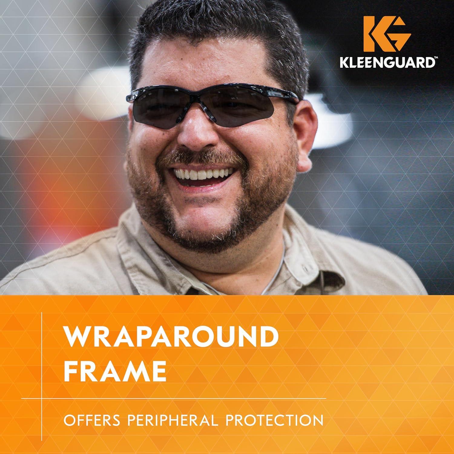 Gafas de Seguridad KleenGuard V30 Nemesis - 12 Pares, Antivaho, Lentes Ahumados