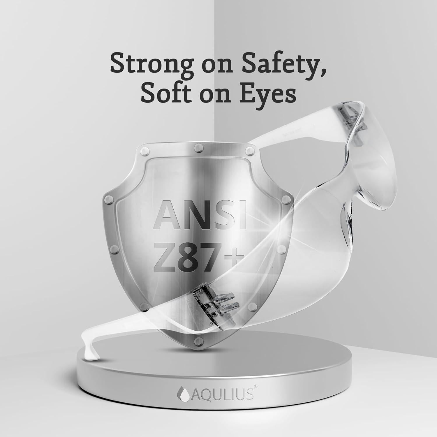 Gafas de Seguridad Aqulius - Paquete de 24 Unidades - Antivaho y Transparentes