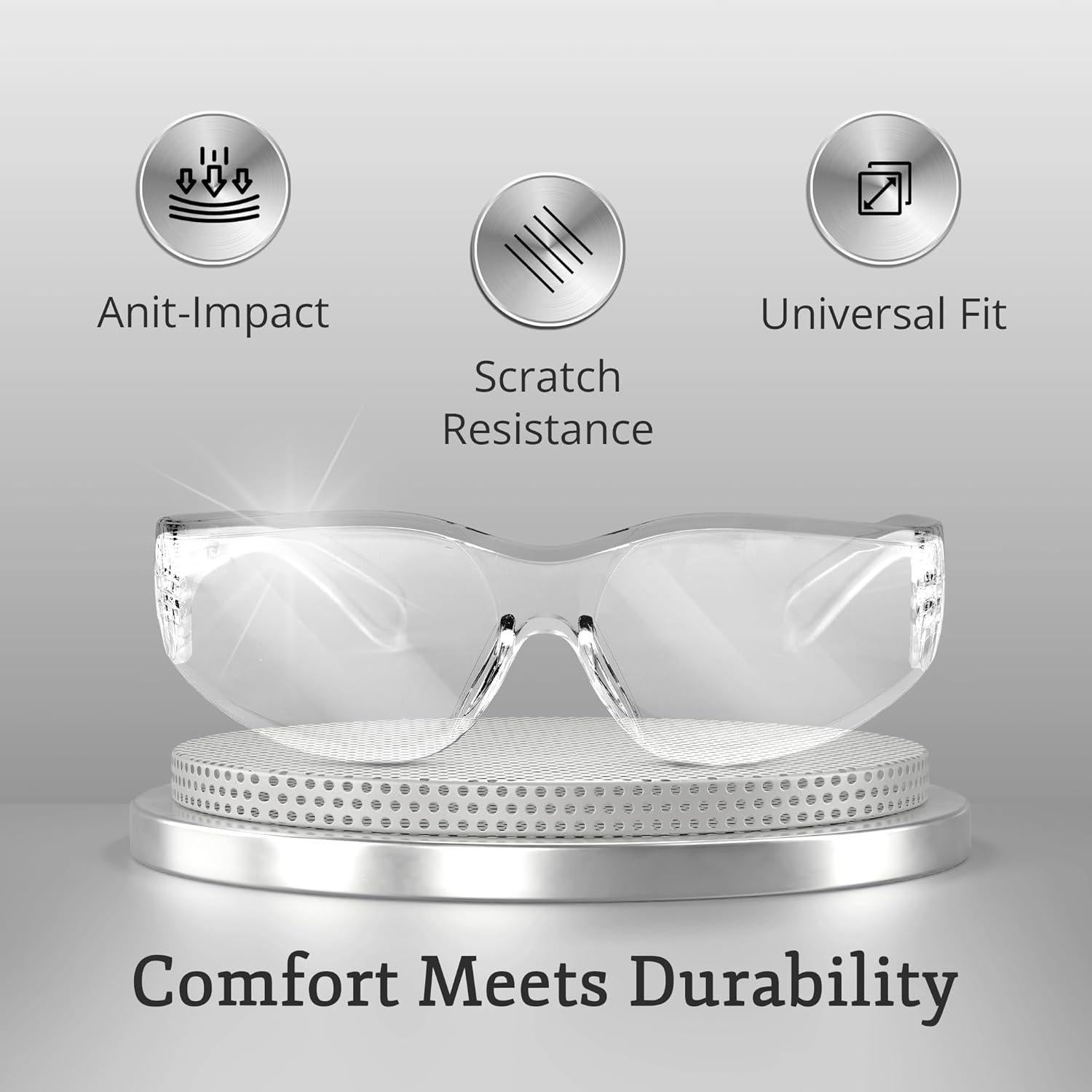 Gafas de Seguridad Aqulius - Paquete de 24 Unidades - Antivaho y Transparentes