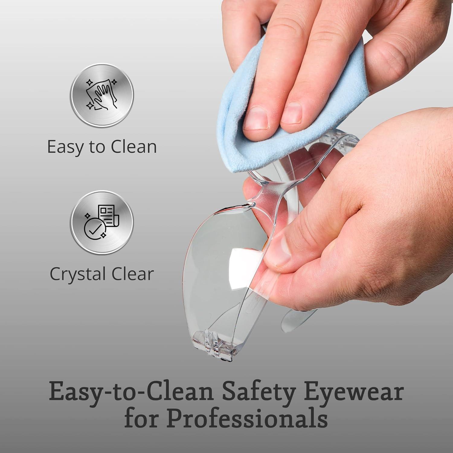 Gafas de Seguridad Aqulius - Paquete de 24 Unidades - Antivaho y Transparentes