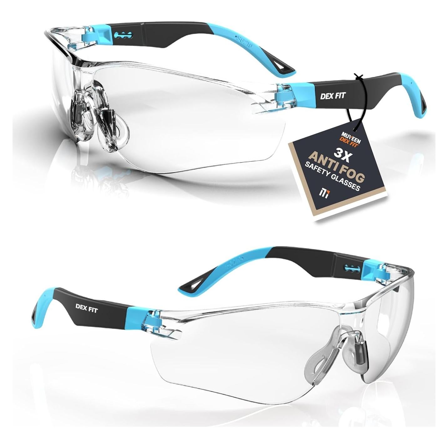 Gafas de Seguridad DEX FIT SG210 Antivaho UV385 Ajustables