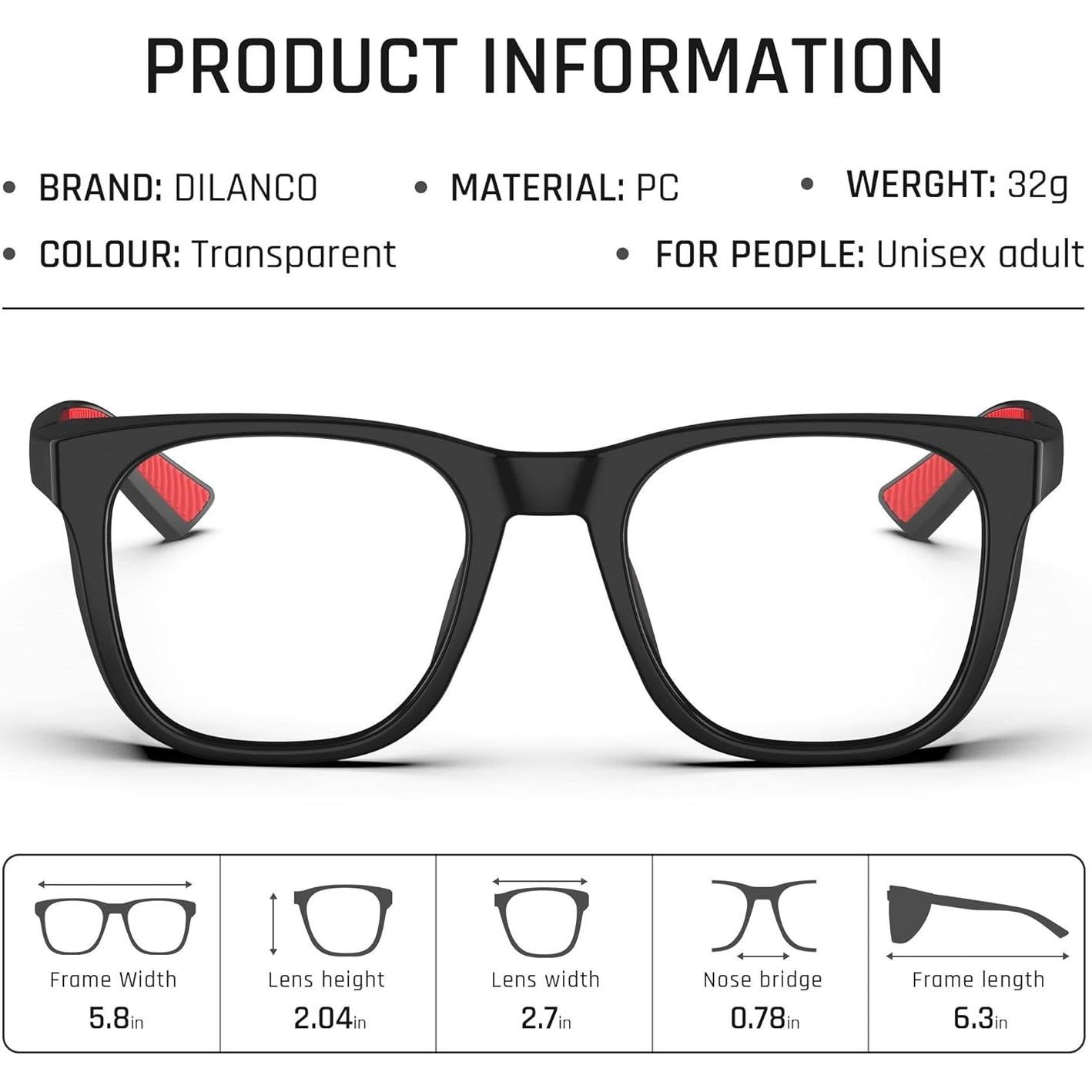 Gafas de Seguridad DILANCO Transparentes UV Anti-Niebla