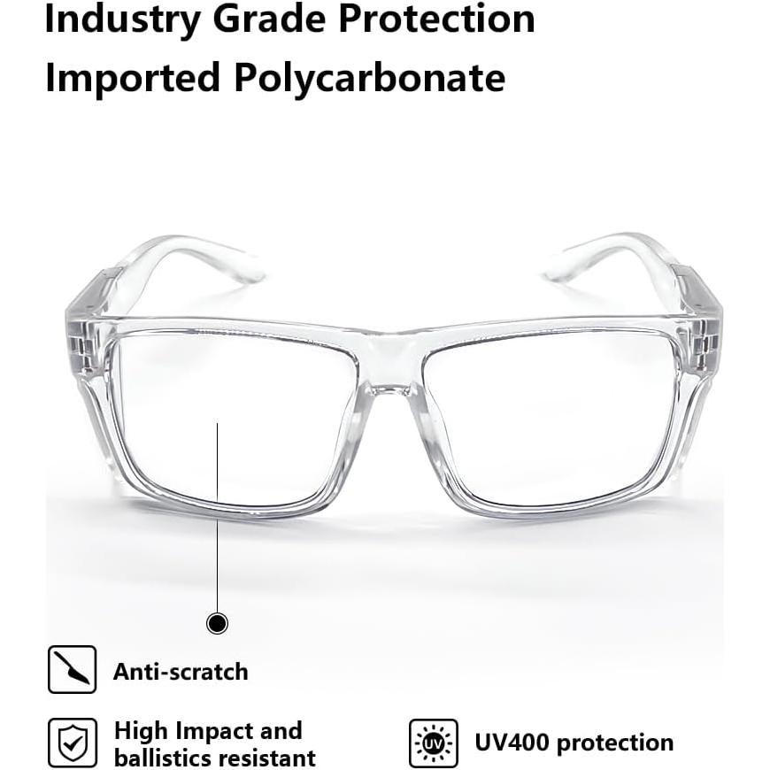Gafas de Seguridad JING LEI UV400 con Escudos Lateral Removibles