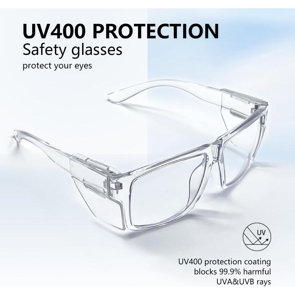 Gafas de Seguridad JING LEI UV400 con Escudos Lateral Removibles